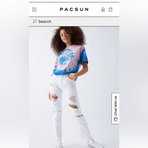 Pacsun White Mom Jean